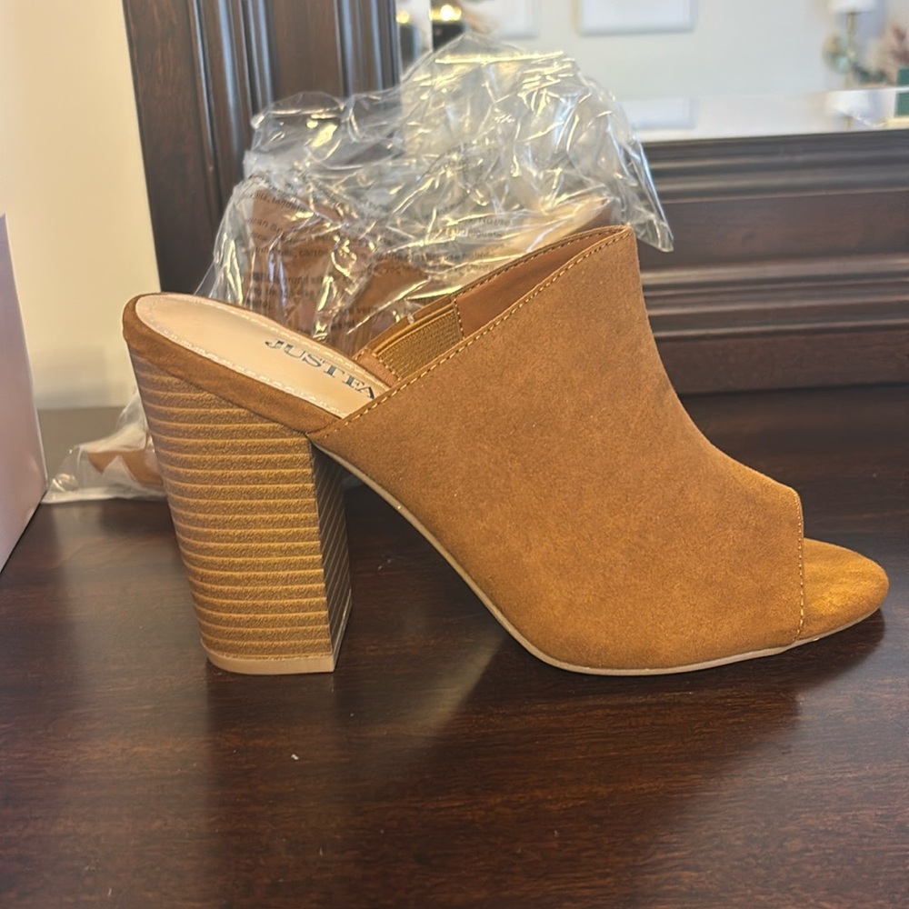 Just fab cognac bijou dress sandals
